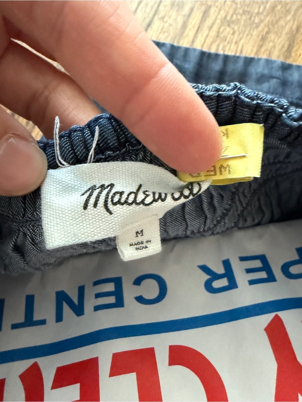 Madewell Denim Smocked Boat Neck Maxi Dress Medium - Picture 5 of 6